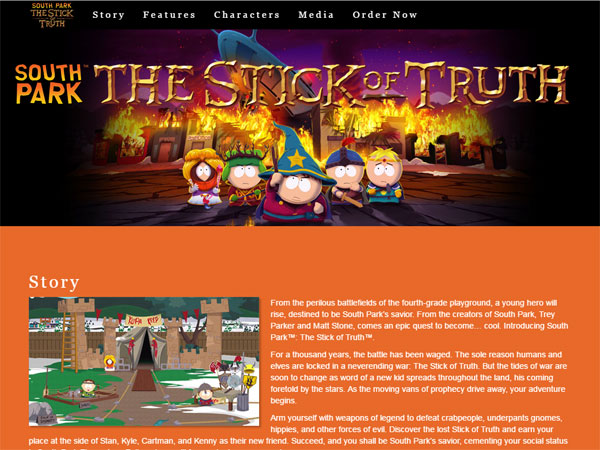 South Park: The Stick of Truth website